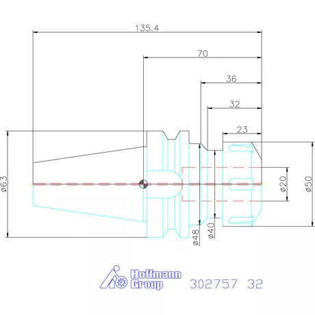 Holex ER szorítópatronos befogó AD alak 32