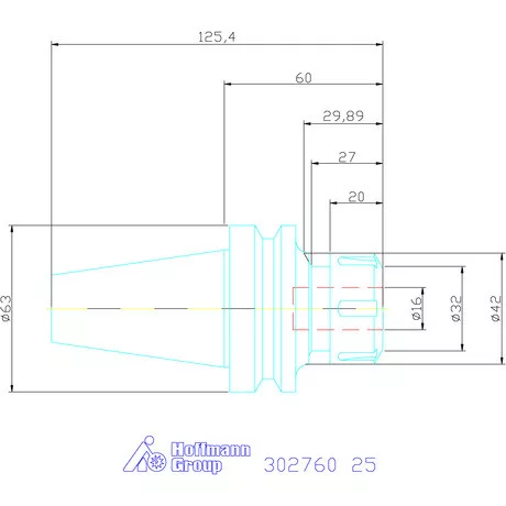 Eroglu ER szorítópatronos befogó ADB alak 25
