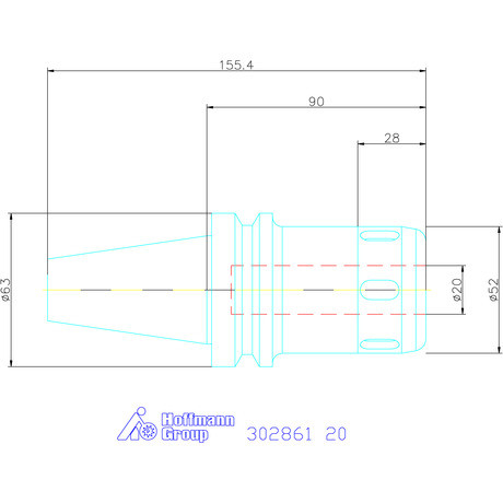 Nt Tools Gépi működtetésű tokmány 20 mm