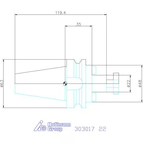 Holex Marófej befogó Form A 22 mm