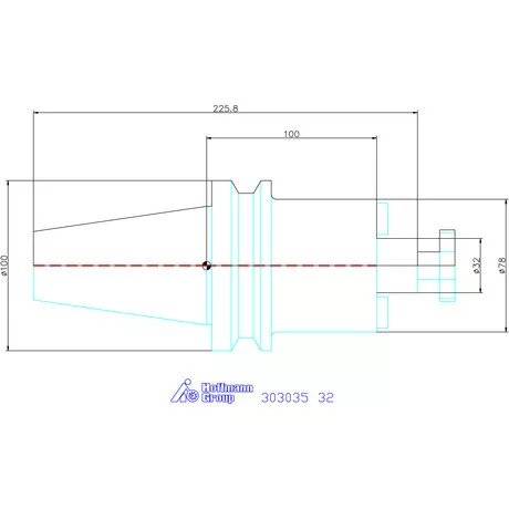 Garant Marófej befogó hűtőcsatorna furattal, Form ADB 32 mm