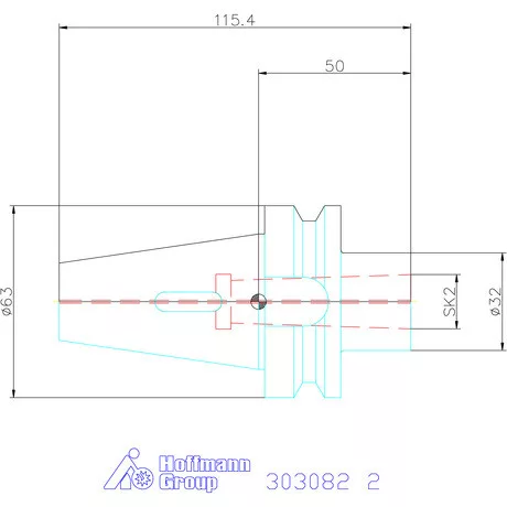 Holex Szűkítőpersely SK / MK kiütőlaphoz, Form AD 2