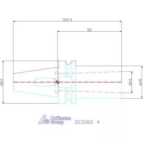 Holex Szűkítőpersely SK / MK kiütőlaphoz, Form AD 4