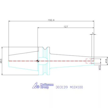 Garant Szerszámbefogó becsavarozható maróhoz menettel M10X100