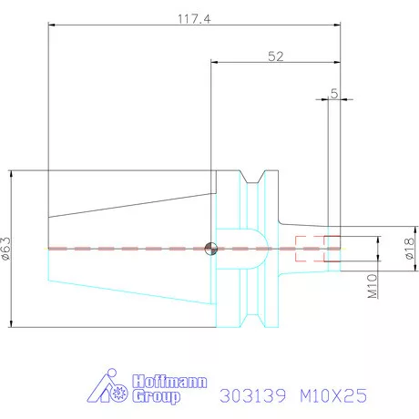 Garant Szerszámbefogó becsavarozható maróhoz menettel M10X25