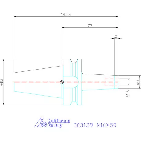 Garant Szerszámbefogó becsavarozható maróhoz menettel M10X50