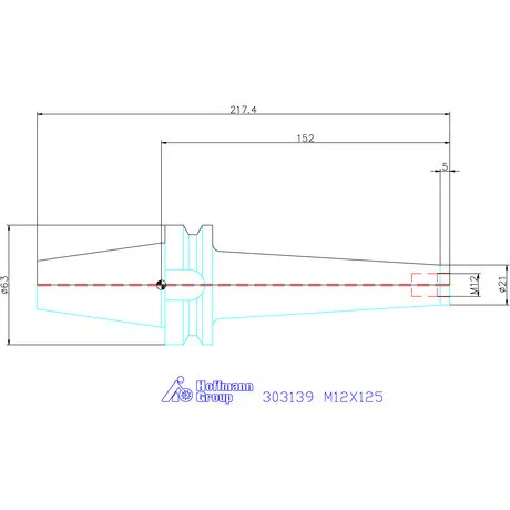 Garant Szerszámbefogó becsavarozható maróhoz menettel M12X125