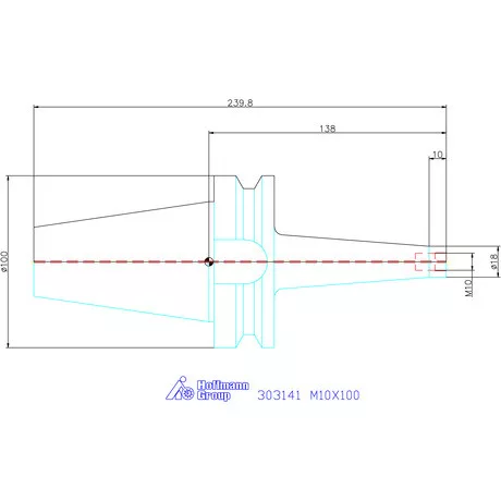 Garant Szerszámbefogó becsavarozható maróhoz menettel M10X100