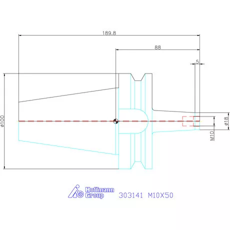 Garant Szerszámbefogó becsavarozható maróhoz menettel M10X50