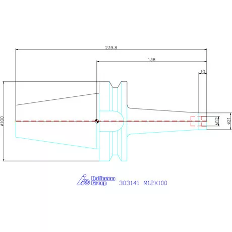 Garant Szerszámbefogó becsavarozható maróhoz menettel M12X100