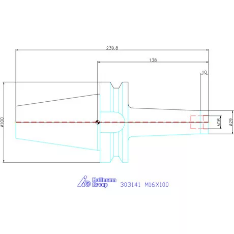 Garant Szerszámbefogó becsavarozható maróhoz menettel M16X100
