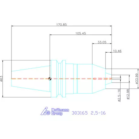 Rövid fúró tokmány Form A 2,5-16 mm