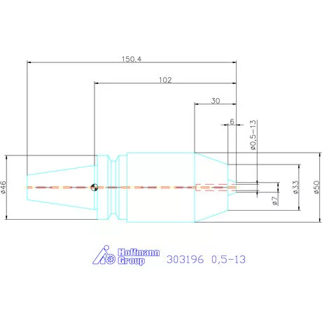 Rövid fúró tokmány Form A 0,5-13 mm