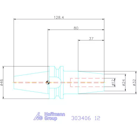 Garant Zsugorbefogó AD alak hűtőcsatorna furattal 12 mm