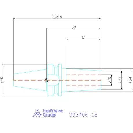 Garant Zsugorbefogó AD alak hűtőcsatorna furattal 16 mm