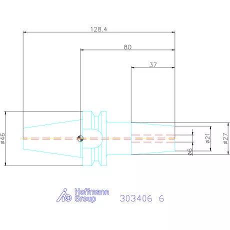 Garant Zsugorbefogó AD alak hűtőcsatorna furattal 6 mm