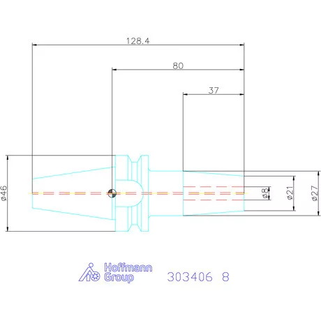 Garant Zsugorbefogó AD alak hűtőcsatorna furattal 8 mm