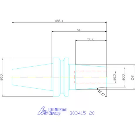 Garant Zsugorbefogó Form ADB, hűtőcsatorna furattal 20 mm