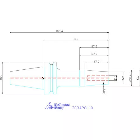 Garant Zsugorbefogó Form ADB, hűtőcsatorna furattal 10 mm