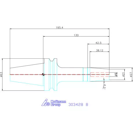 Garant Zsugorbefogó Form ADB, hűtőcsatorna furattal 8 mm