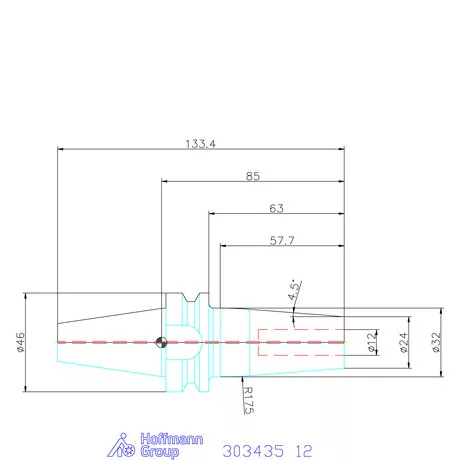 Garant Hidroplasztikus befogó, karcsú Master Chuck, AD alak 12 mm