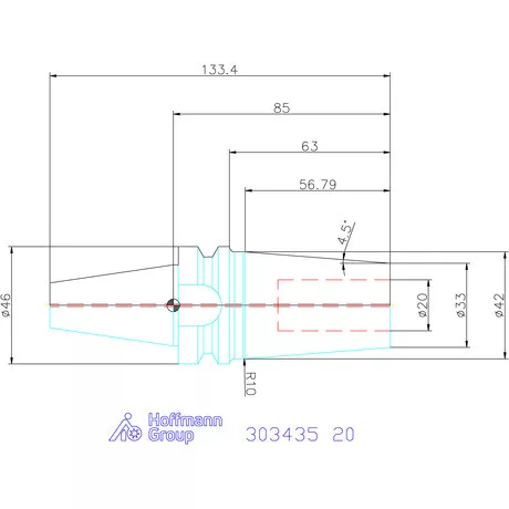 Garant Hidroplasztikus befogó, karcsú Master Chuck, AD alak 20 mm