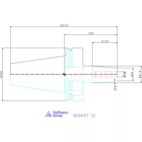 Garant Zsugorbefogó Form ADB, hűtőcsatorna furattal 10 mm