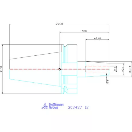 Garant Zsugorbefogó Form ADB, hűtőcsatorna furattal 12 mm
