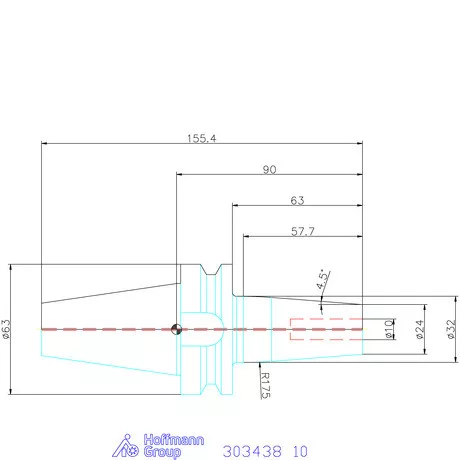 Garant Hidroplasztikus befogó, karcsú Master Chuck, ADB alak 10 mm