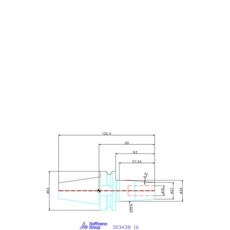 Garant Hidroplasztikus befogó, karcsú Master Chuck, ADB alak 16 mm