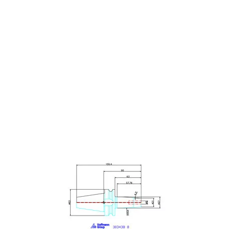 Garant Hidroplasztikus befogó, karcsú Master Chuck, ADB alak 8 mm