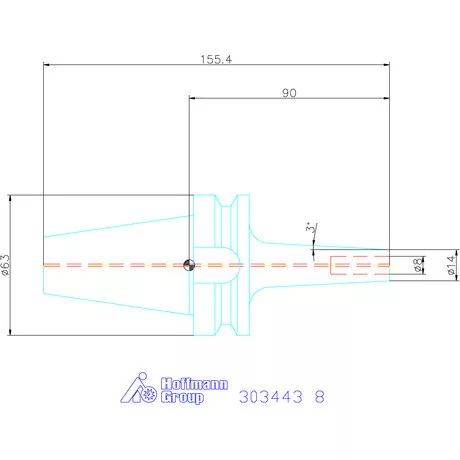 Garant Zsugorbefogó 3° 8 mm