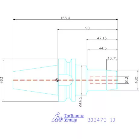 Garant Hidroplasztikus szerszámtartó BASIC rövid, karcsú, Form ADB 10 mm
