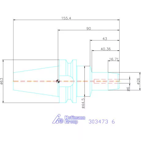 Garant Hidroplasztikus szerszámtartó BASIC rövid, karcsú, Form ADB 6 mm