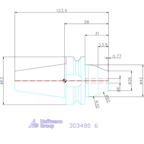 Garant Performance hidroplasztikus befogó Master Chuck, ADB alak 6 mm