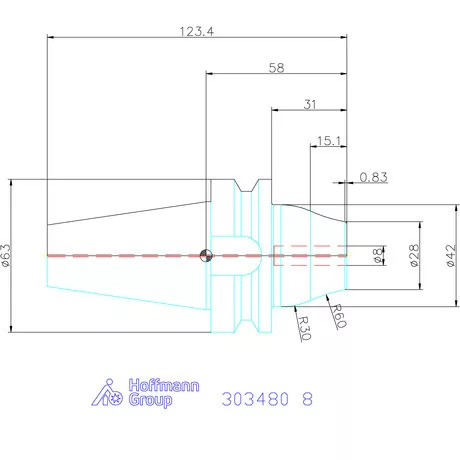 Garant Performance hidroplasztikus befogó Master Chuck, ADB alak 8 mm