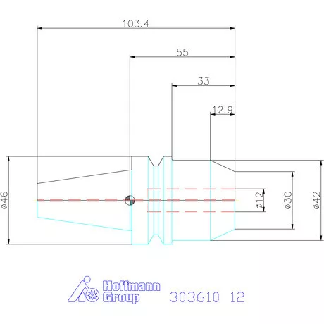 Garant Menesztőlapos befogó Forma AD 12 mm