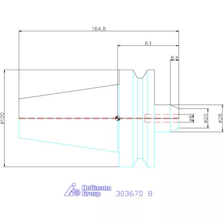 Garant Menesztőlapos befogó Forma AD 8 mm