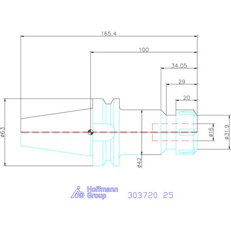 Garant ER szorítópatronos befogó Forma AD 25 mm