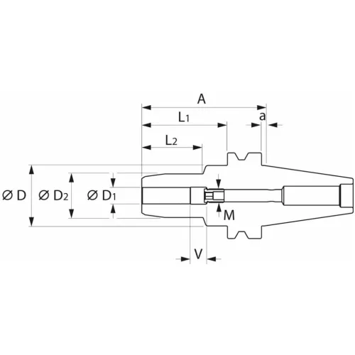 Garant Hidroplasztikus szerszámtartó BASIC Karcsú, AD alak 20 mm