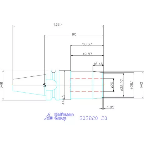 Garant Hidroplasztikus szerszámtartó BASIC Karcsú, AD alak 20 mm