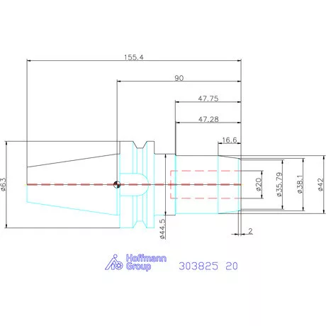Garant Hidroplasztikus szerszámtartó BASIC Karcsú, ADB alak 20 mm