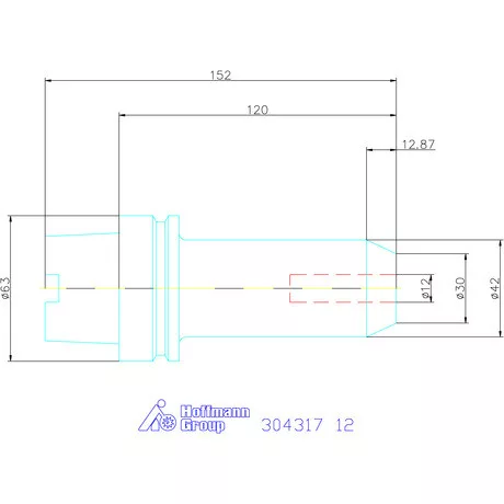 Holex Menesztőlapos befogó 12 mm