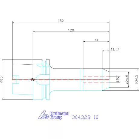 Garant Menesztőlapos befogó hűtőcsatorna furattal 10 mm