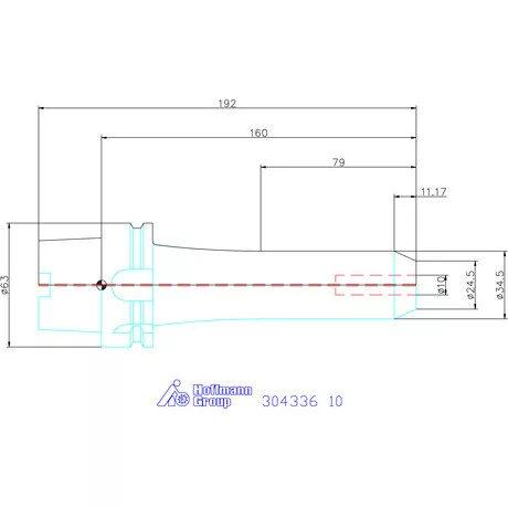 Garant Menesztőlapos befogó hűtőcsatorna furattal 10 mm
