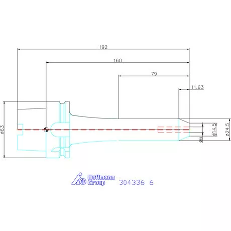 Garant Menesztőlapos befogó hűtőcsatorna furattal 6 mm