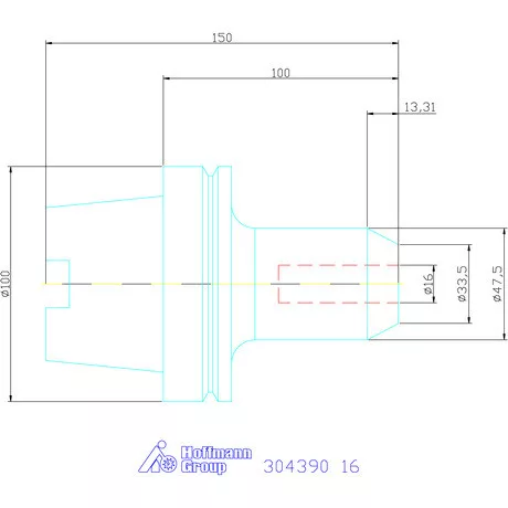 Garant Menesztőlapos befogó 16 mm