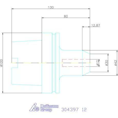 Holex Menesztőlapos befogó 12 mm