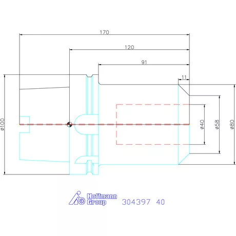Holex Menesztőlapos befogó 40 mm