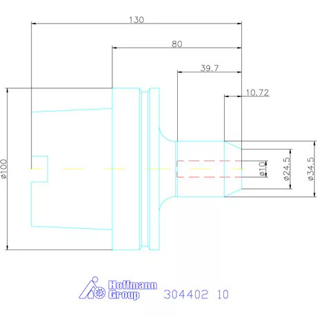 Garant Menesztőlapos befogó hűtőcsatorna furattal 10 mm
